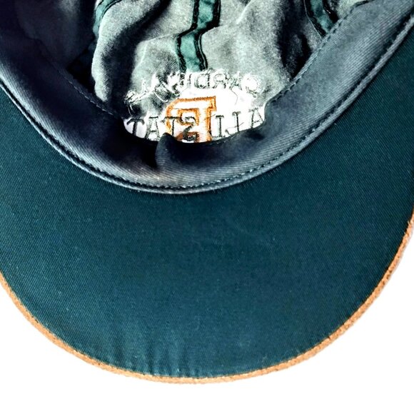 BALL STATE (BSU) Cardinals Denim Green & Suede Ball Cap ~ Adj. Leather Strap NEW - Picture 8 of 8